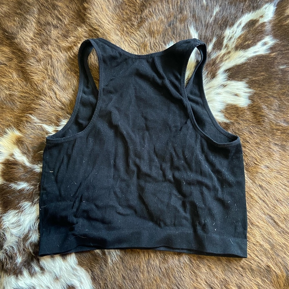 Black Ribbed Tank Top - Picture 2 of 2